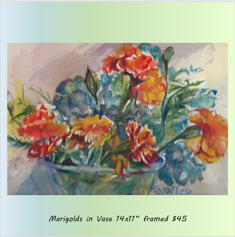 Marigolds in Vase