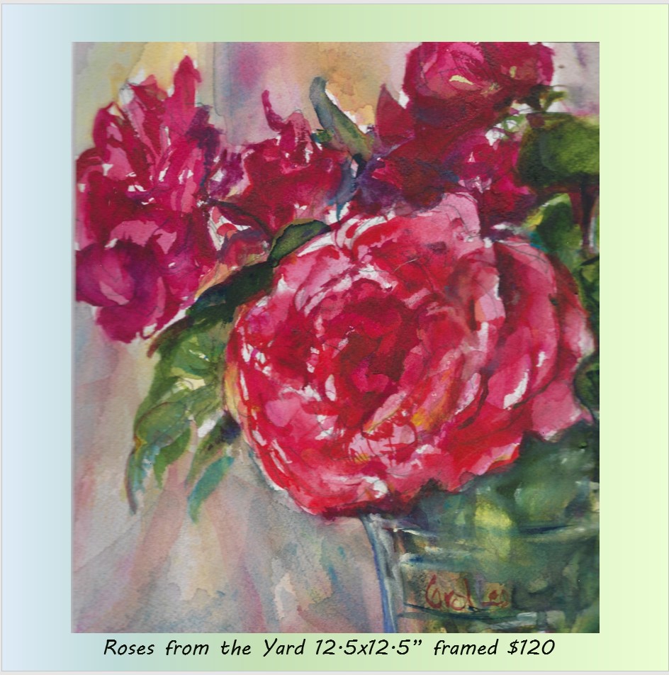 Big Orangey Red Rose w/small Red Roses